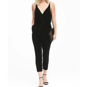 Banana Republic Black Velvet Jumpsuit